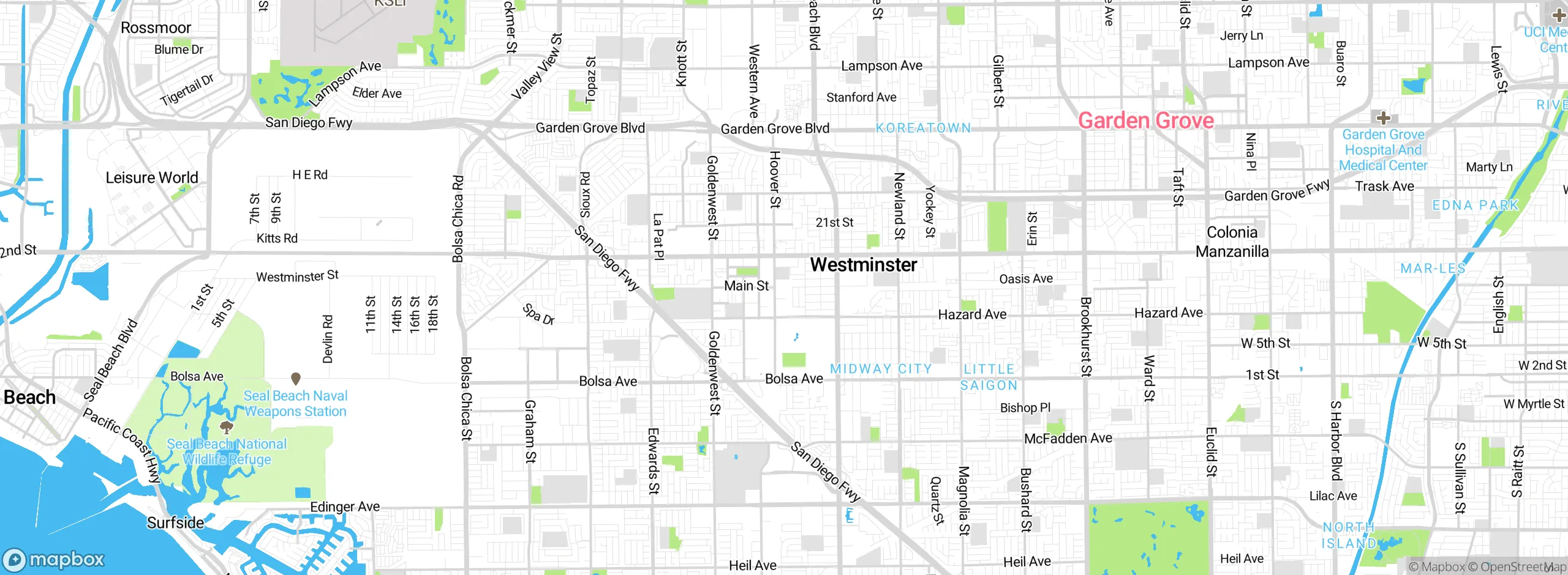 Map showing approximate location