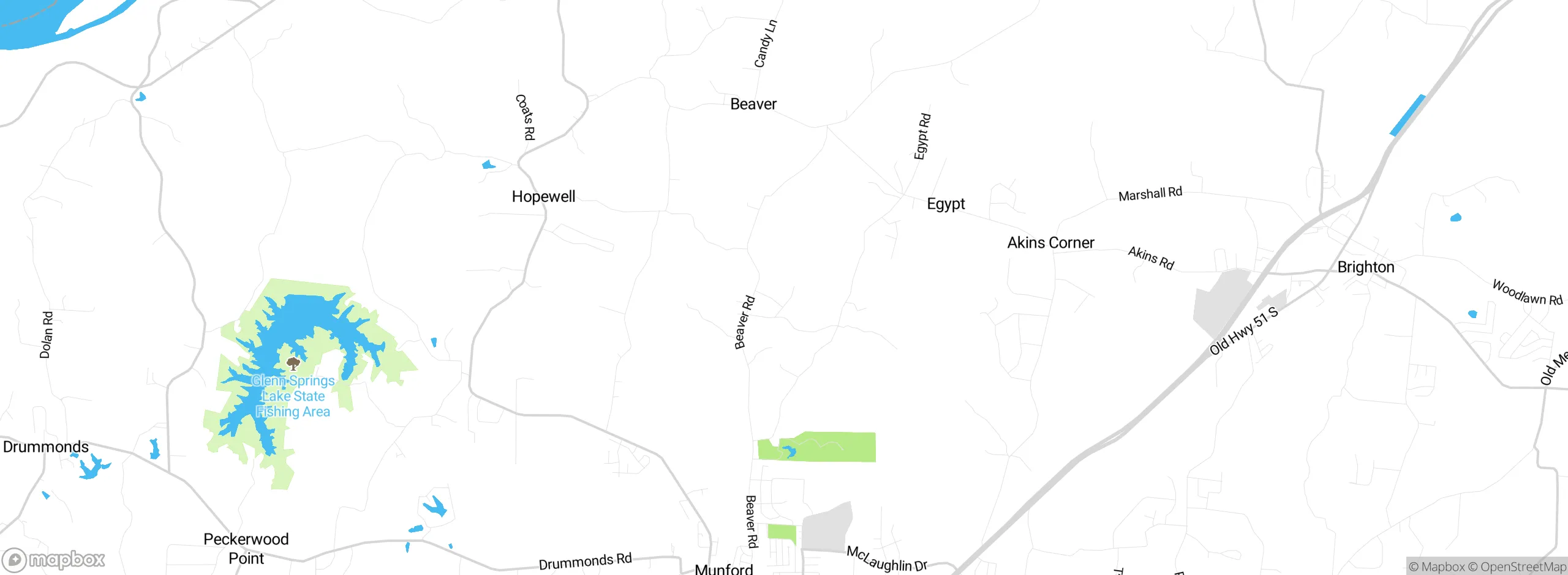 Map showing approximate location