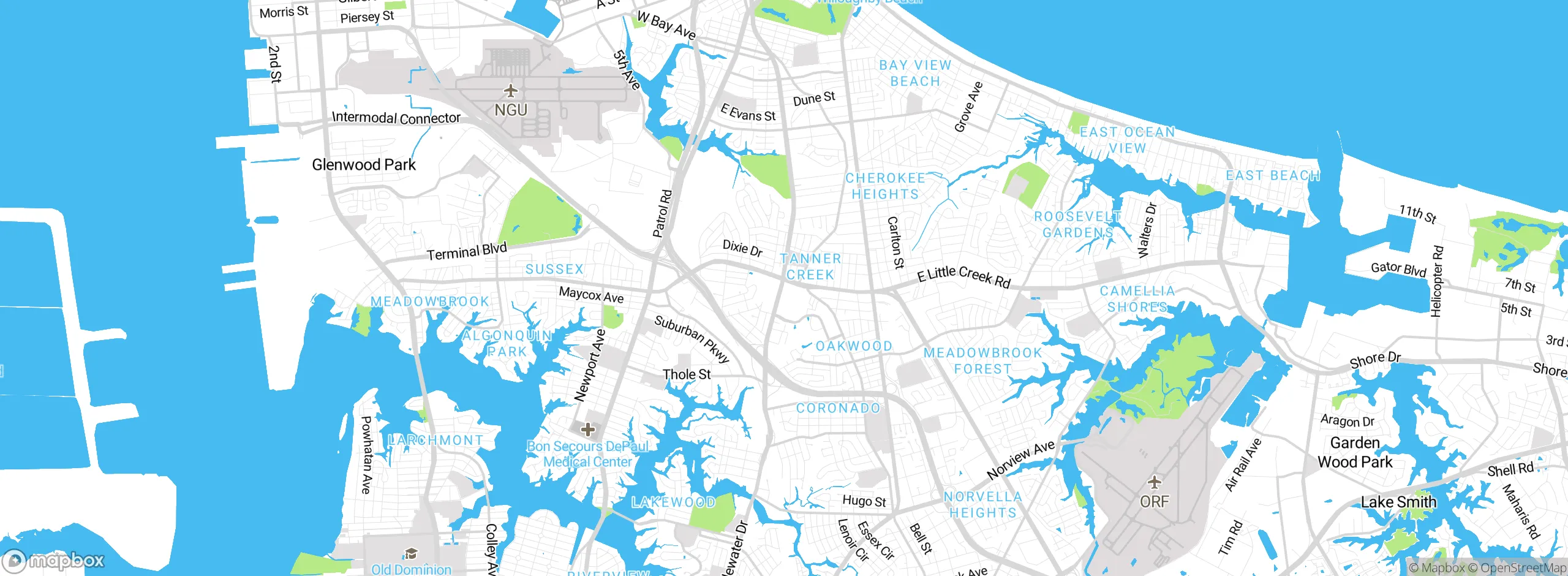 Map showing approximate location