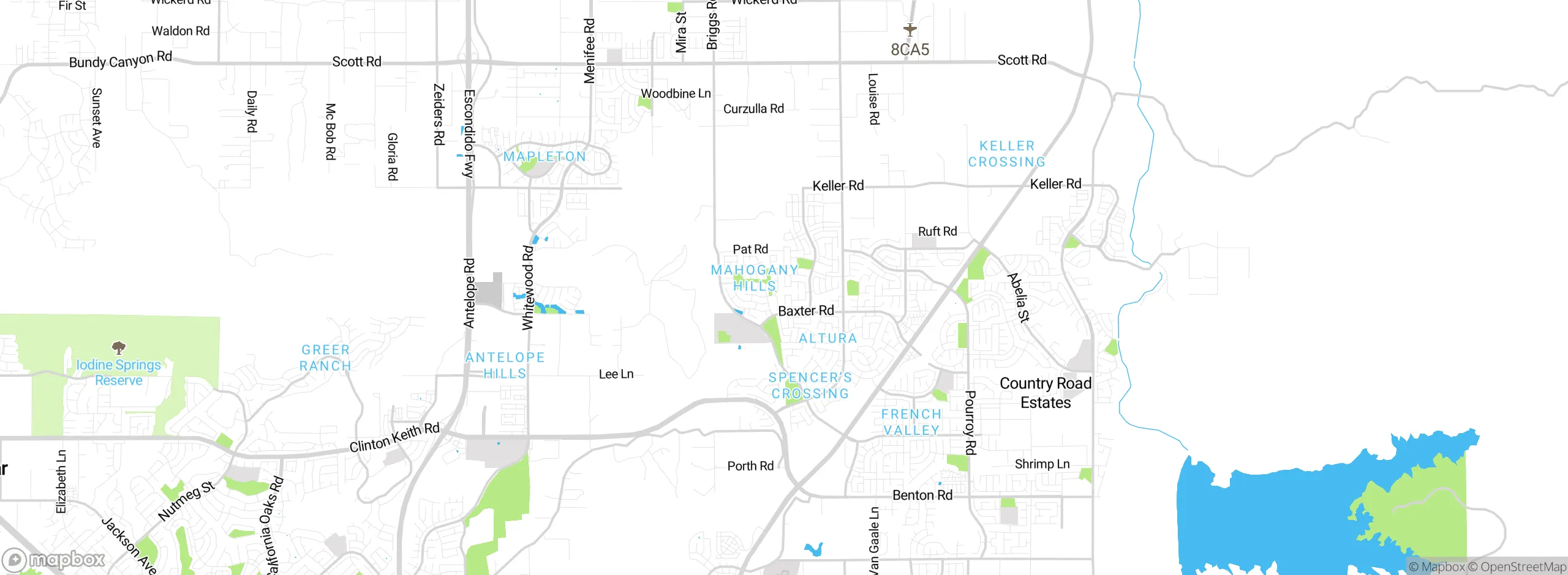 Map showing approximate location
