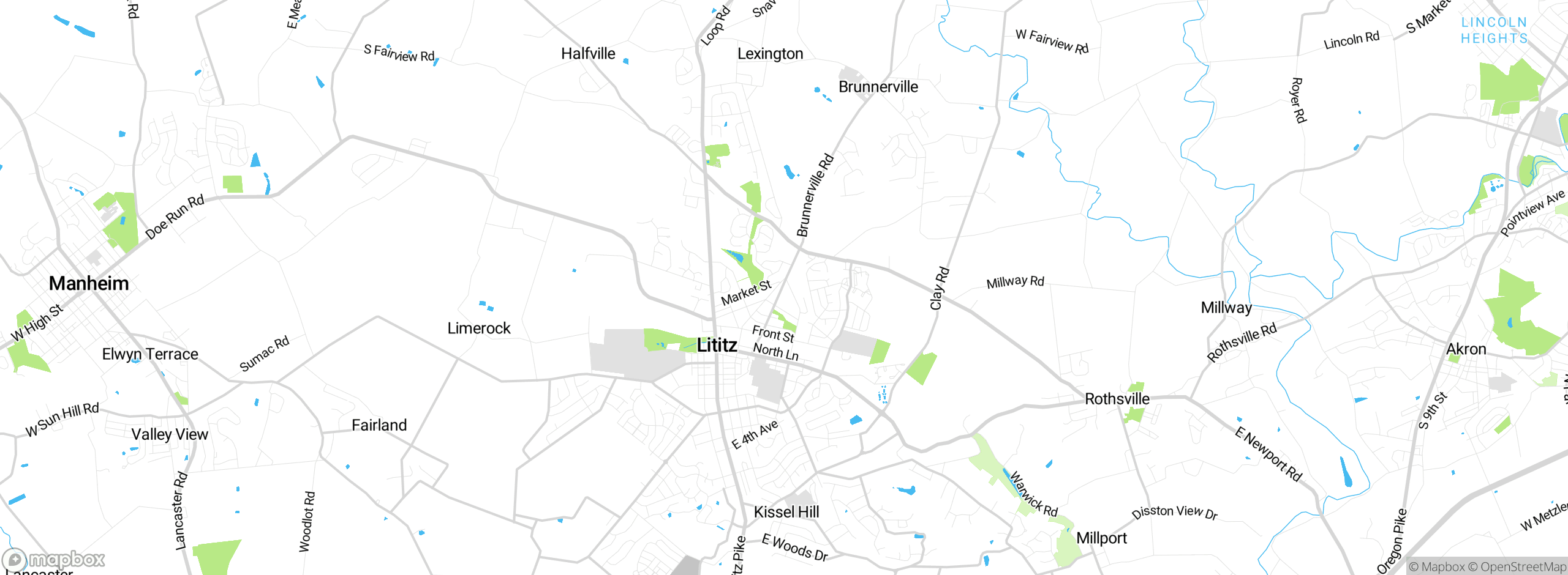 Map showing approximate location