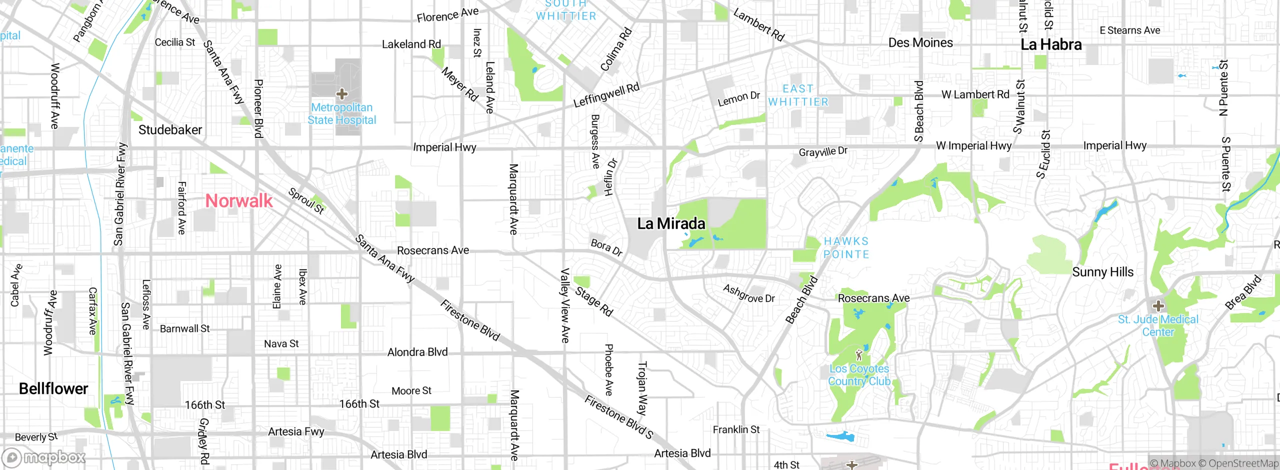 Map showing approximate location