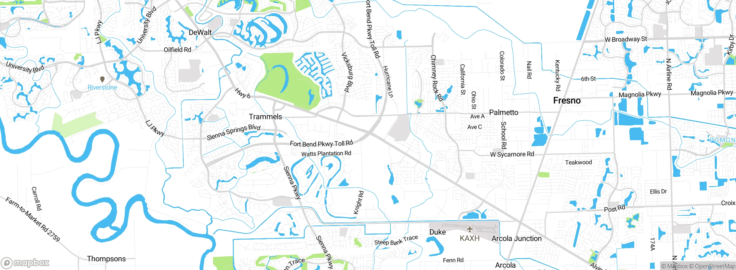 Map showing approximate location