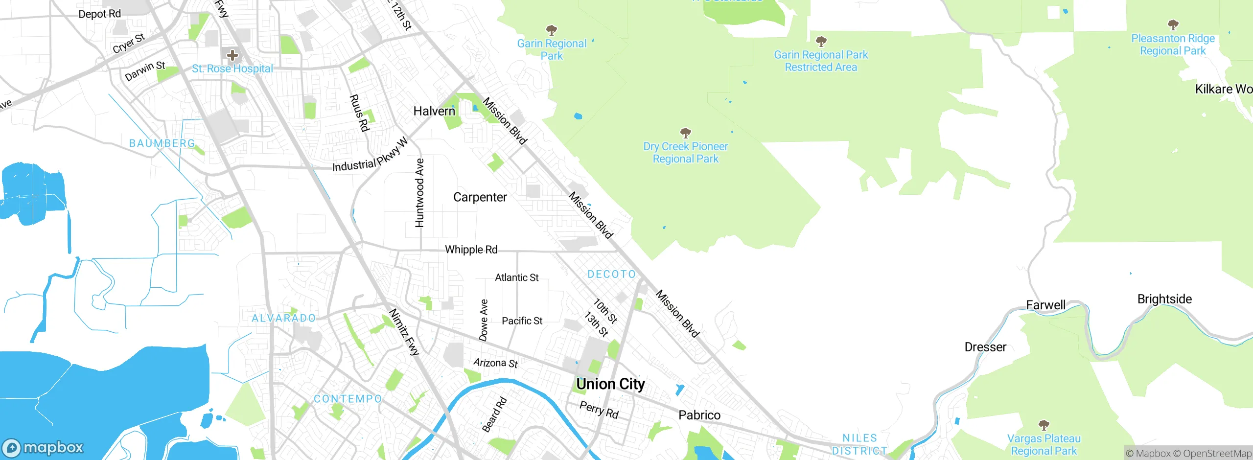 Map showing approximate location