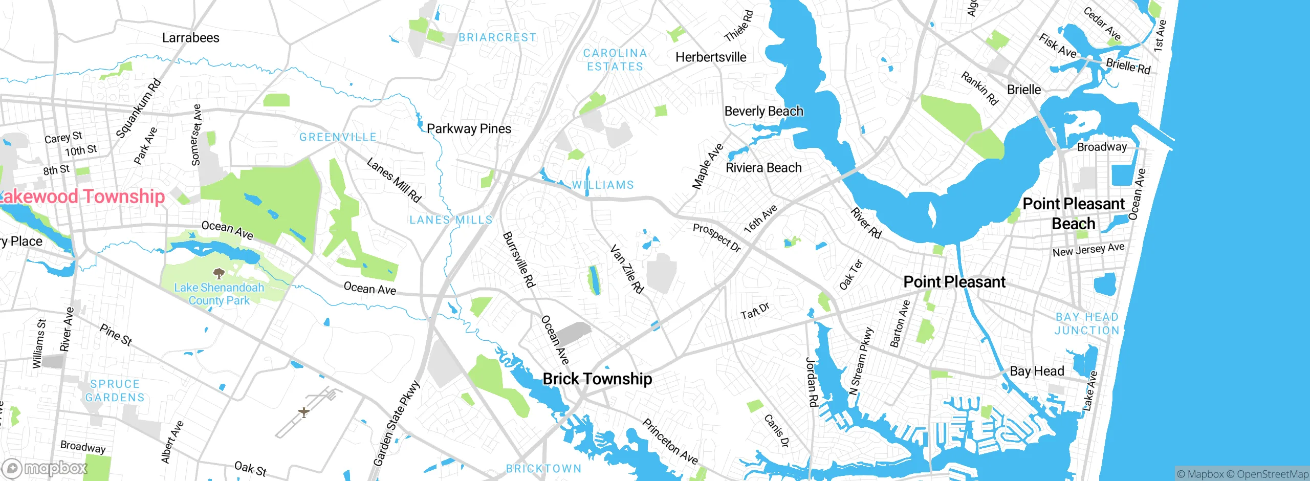 Map showing approximate location