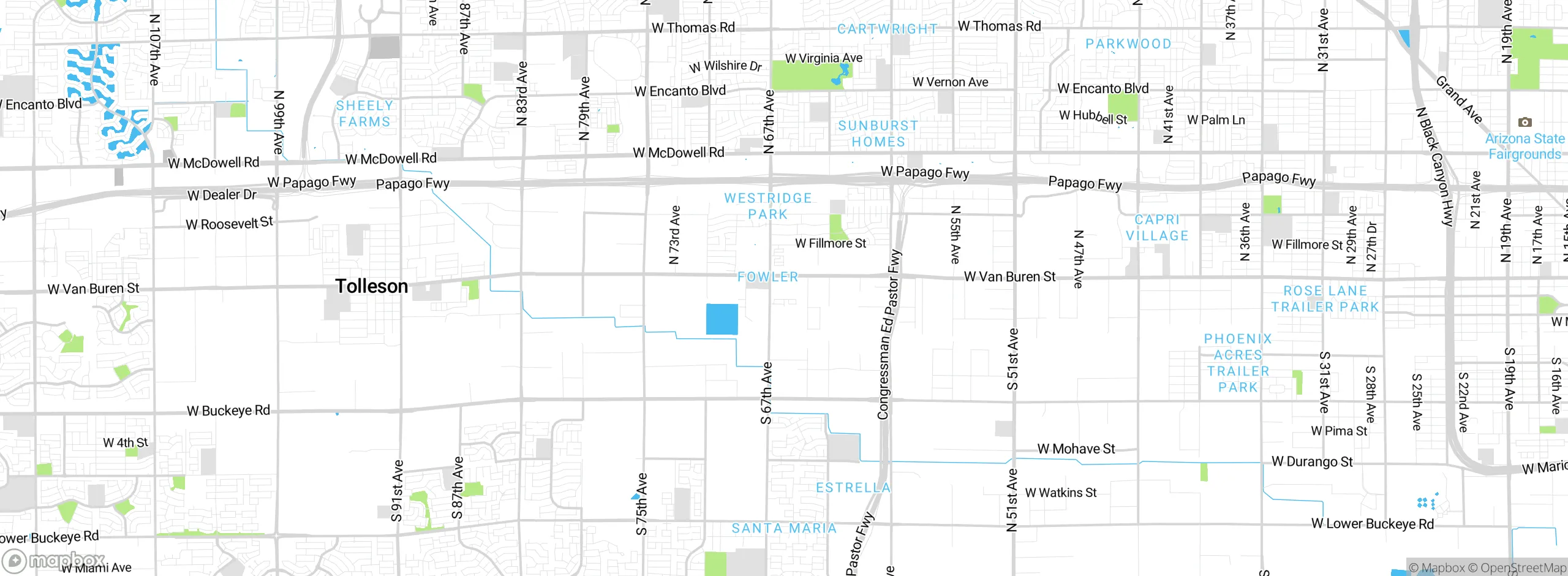 Map showing approximate location
