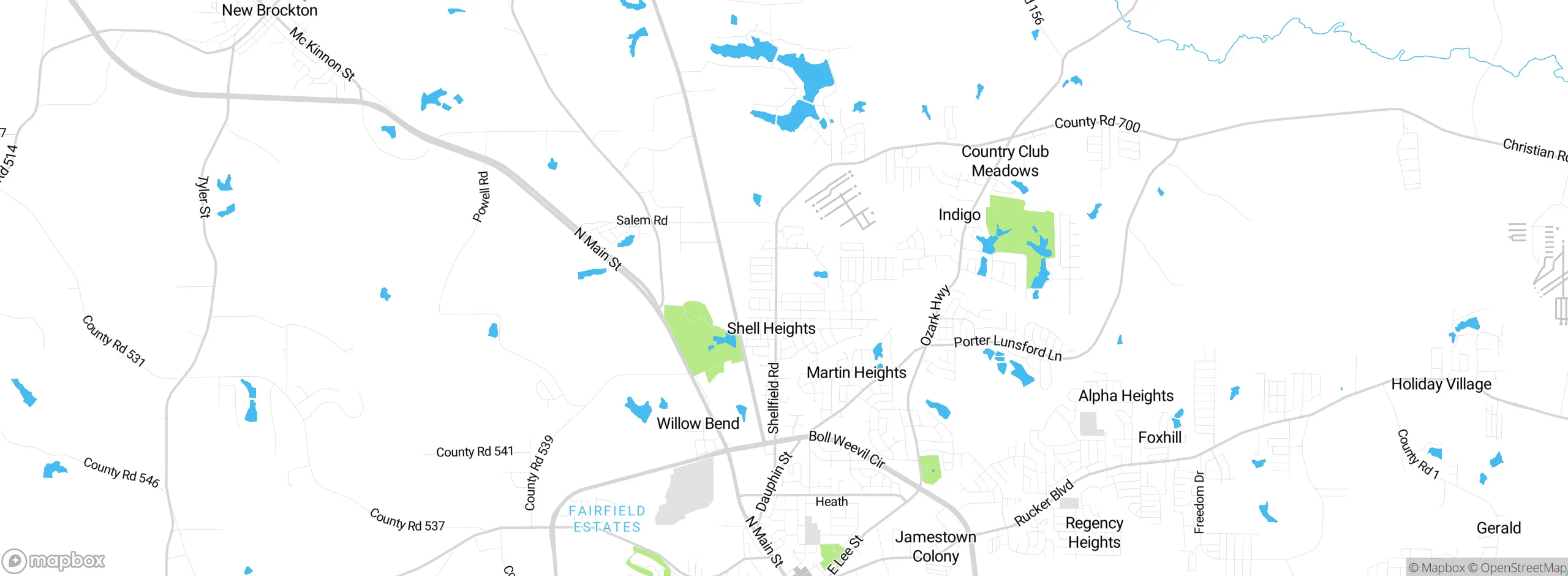 Map showing approximate location