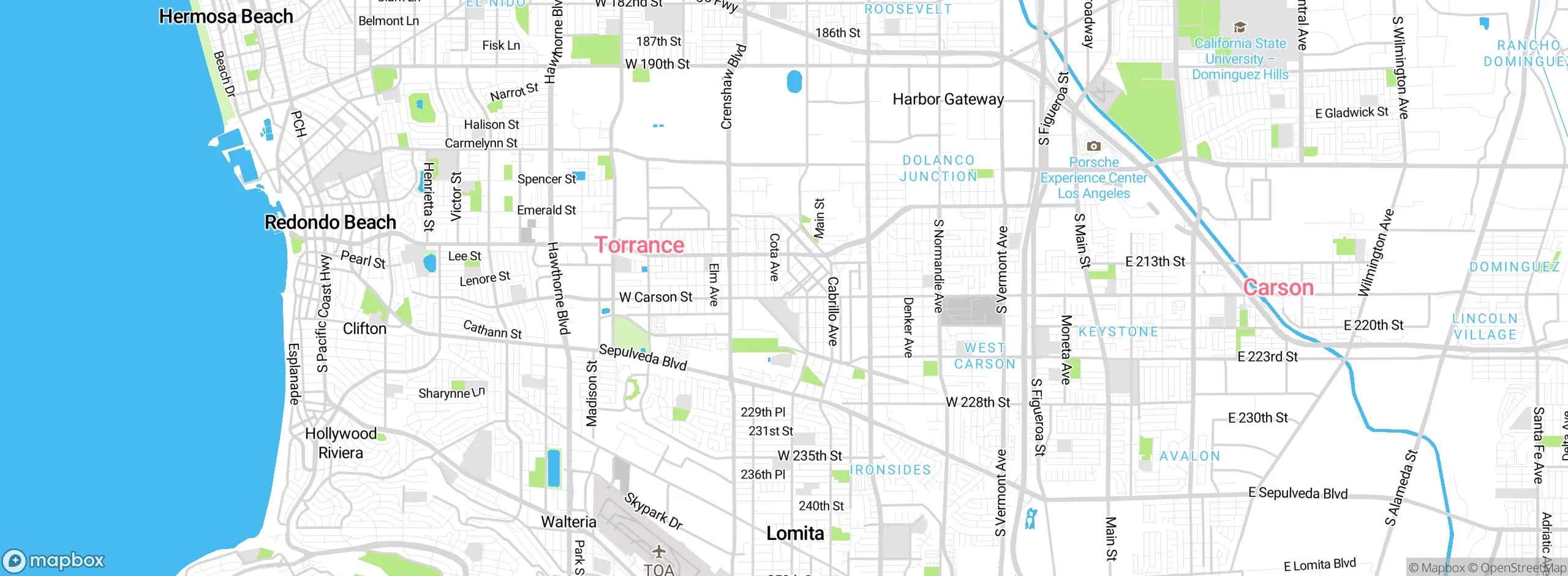 Map showing approximate location