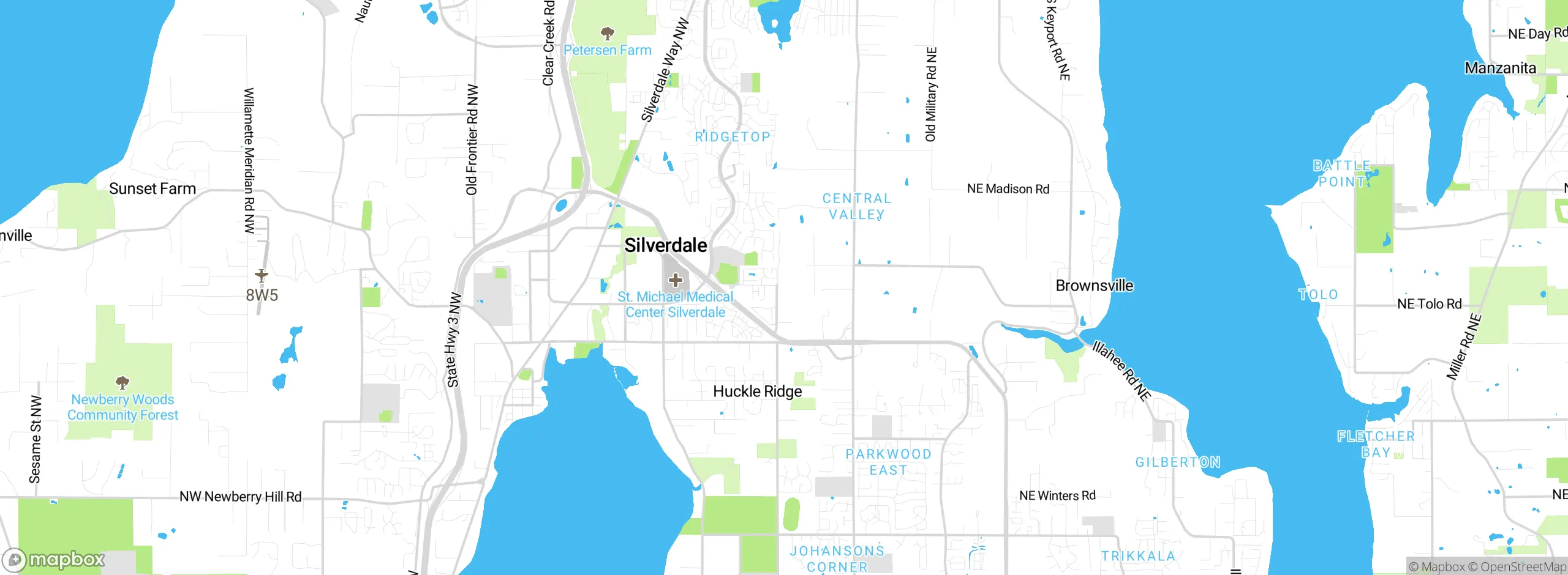 Map showing approximate location