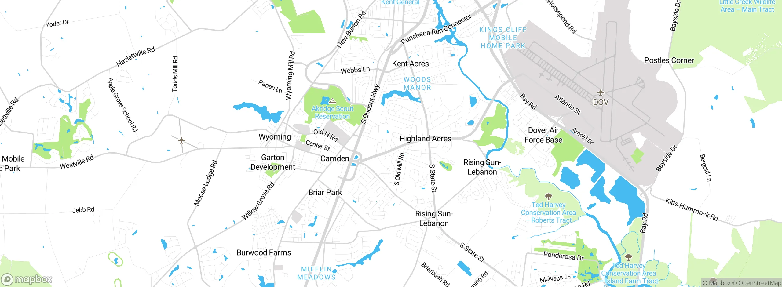 Map showing approximate location