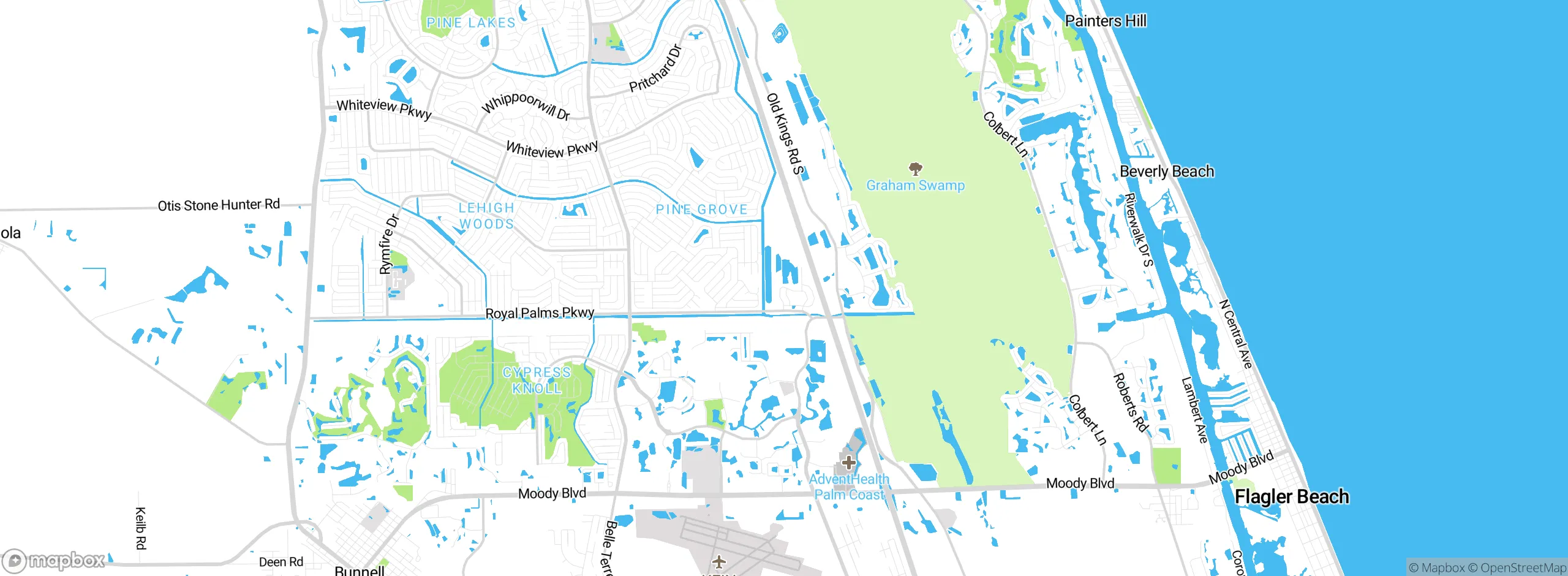 Map showing approximate location