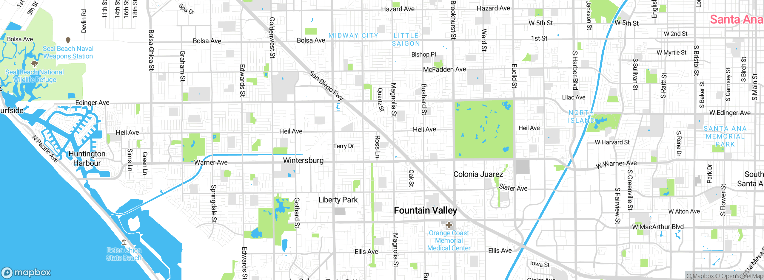 Map showing approximate location