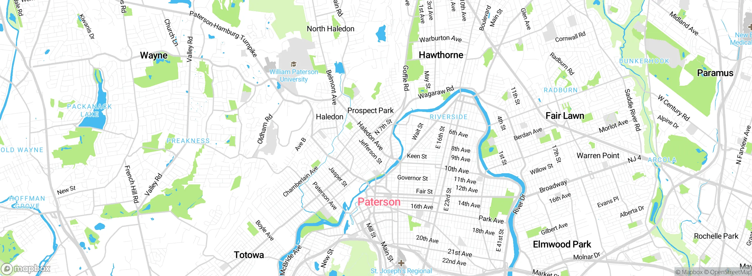 Map showing approximate location