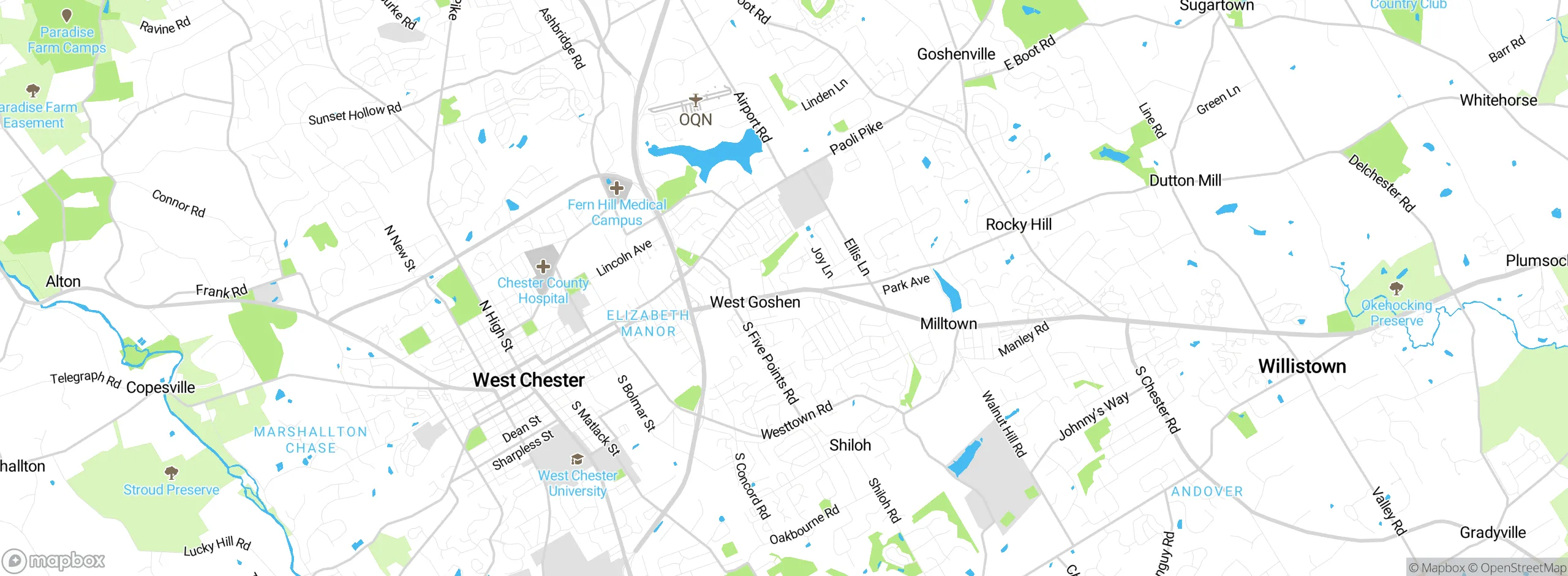 Map showing approximate location