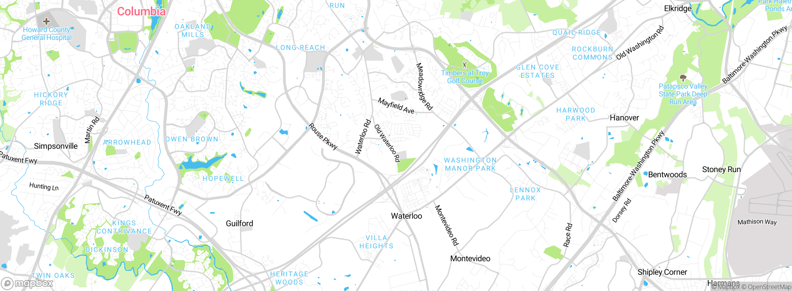 Map showing approximate location