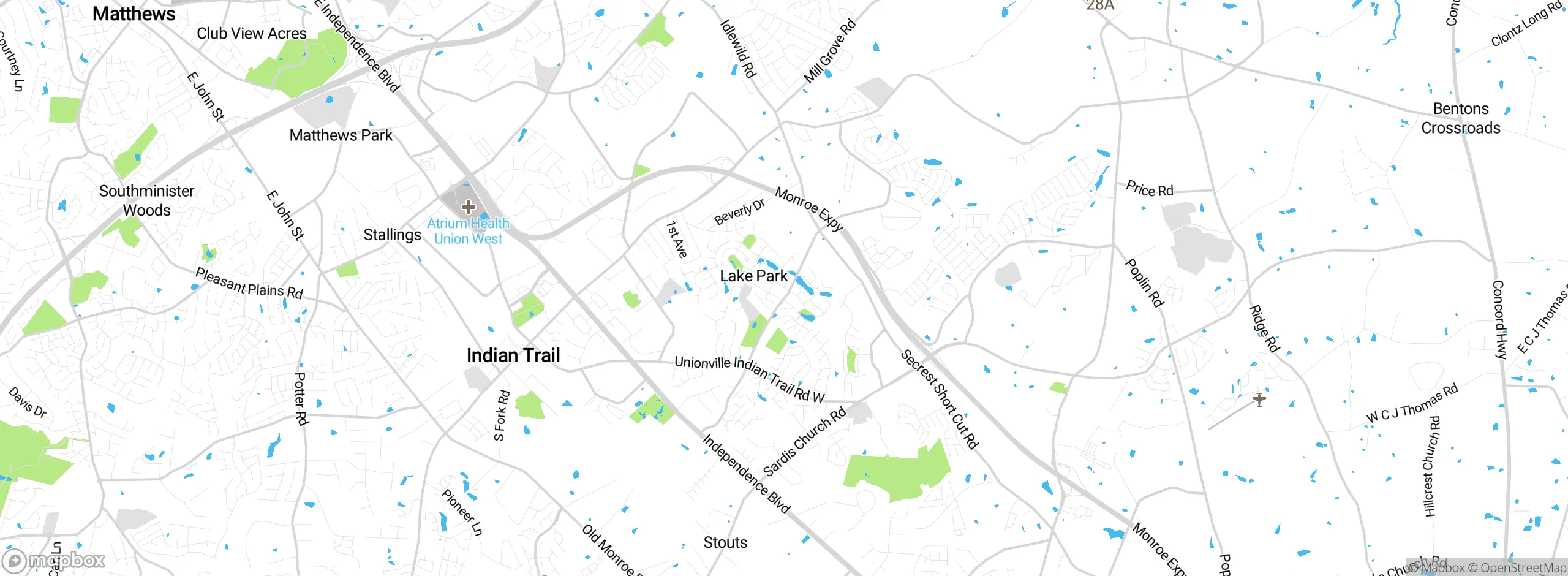 Map showing approximate location