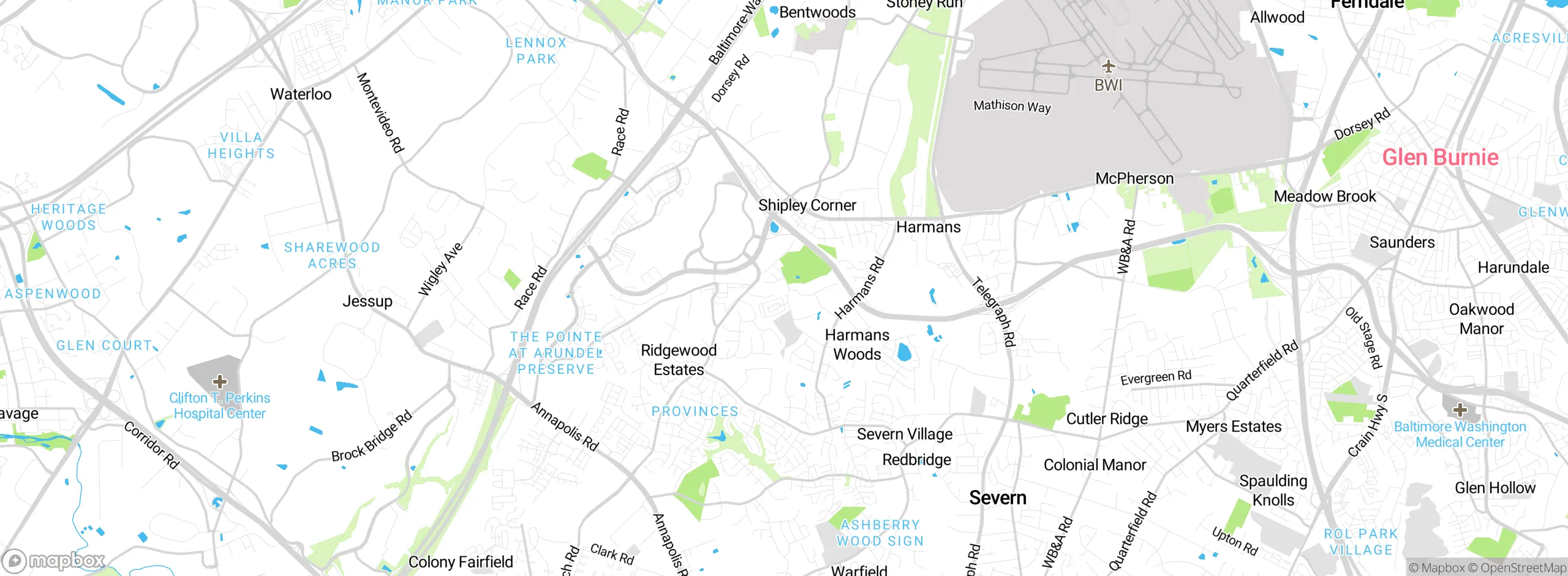 Map showing approximate location