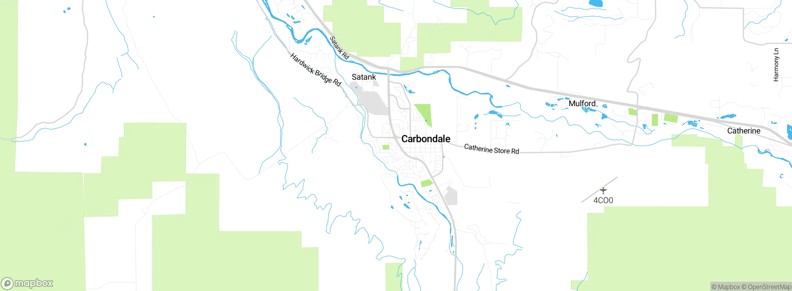 Map showing approximate location