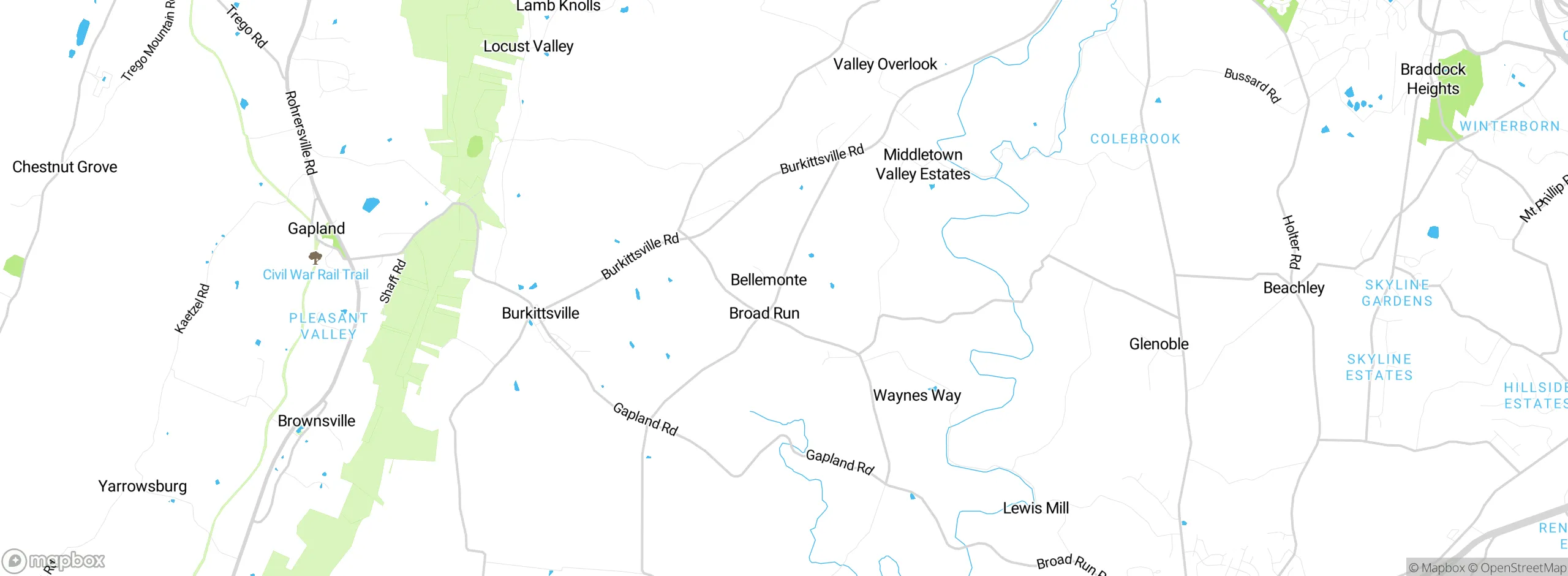 Map showing approximate location