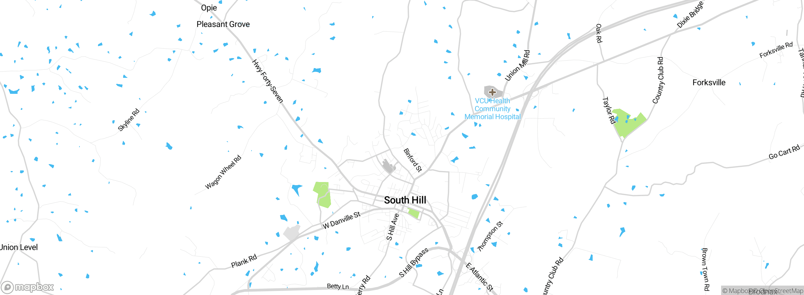 Map showing approximate location