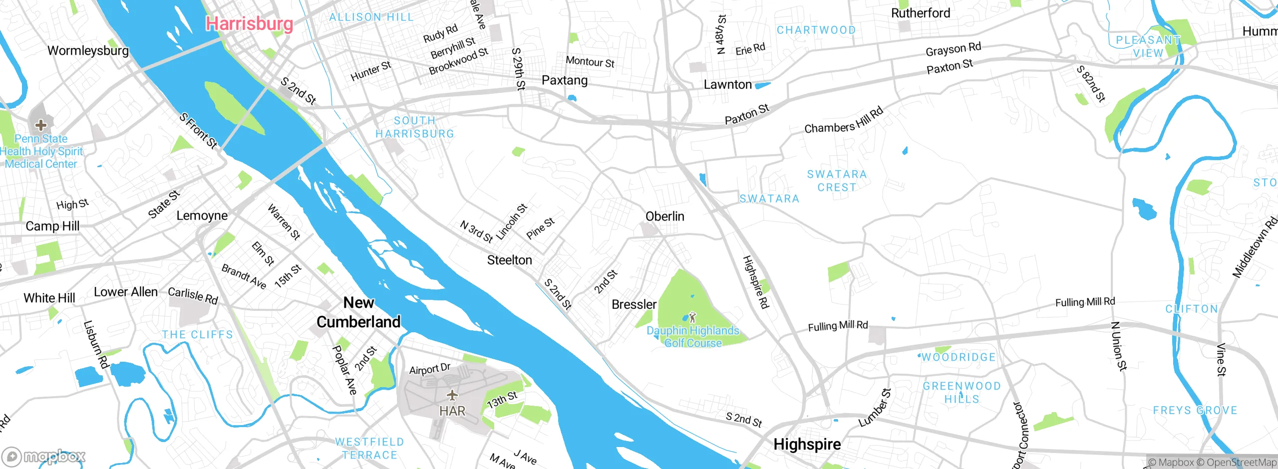 Map showing approximate location