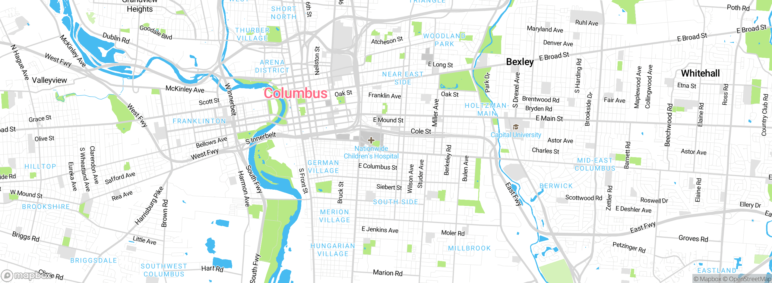Map showing approximate location