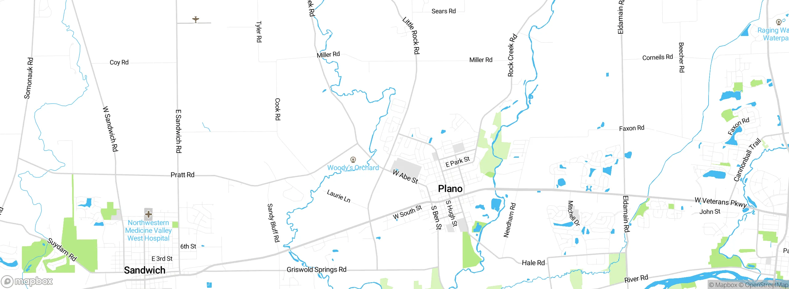 Map showing approximate location