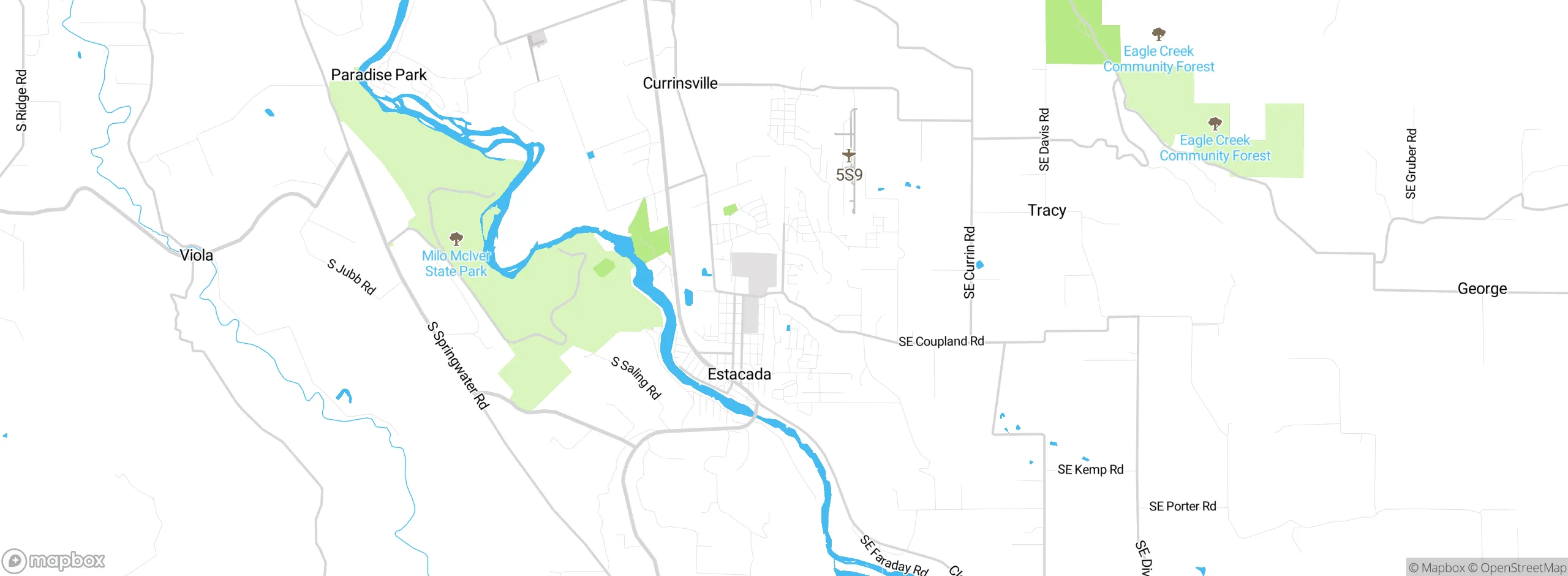 Map showing approximate location