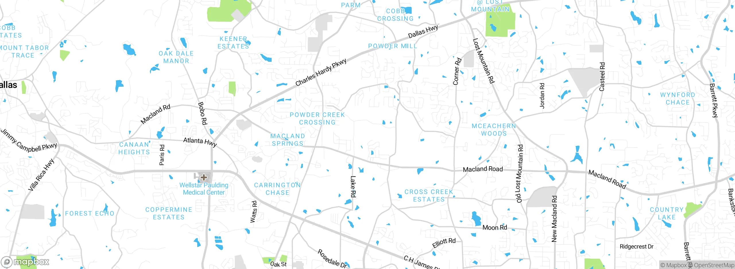 Map showing approximate location