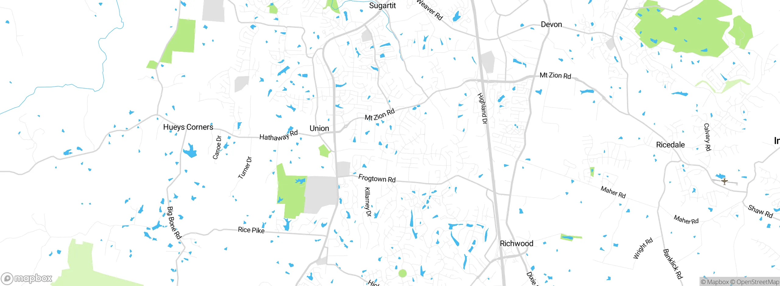 Map showing approximate location