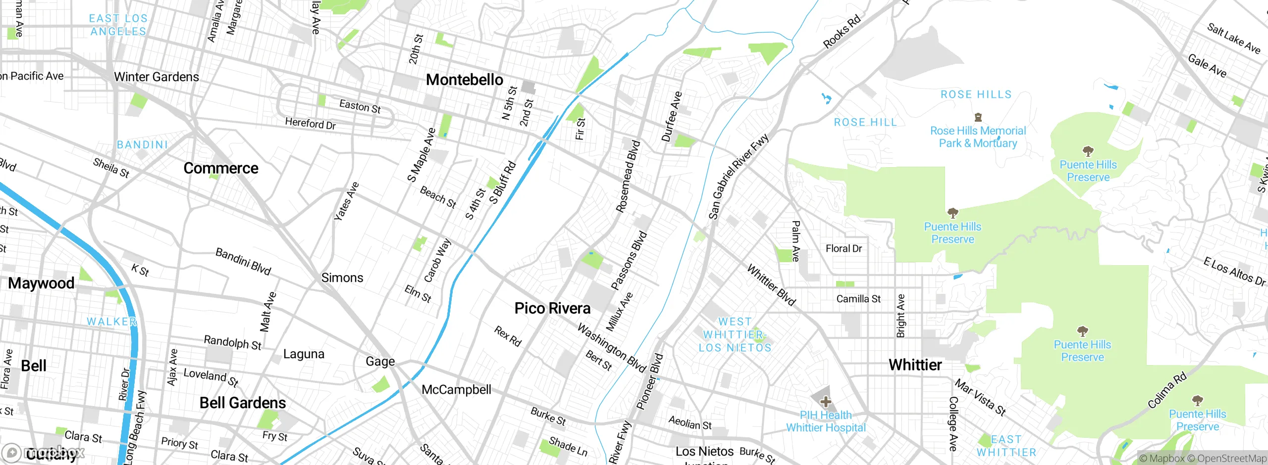 Map showing approximate location