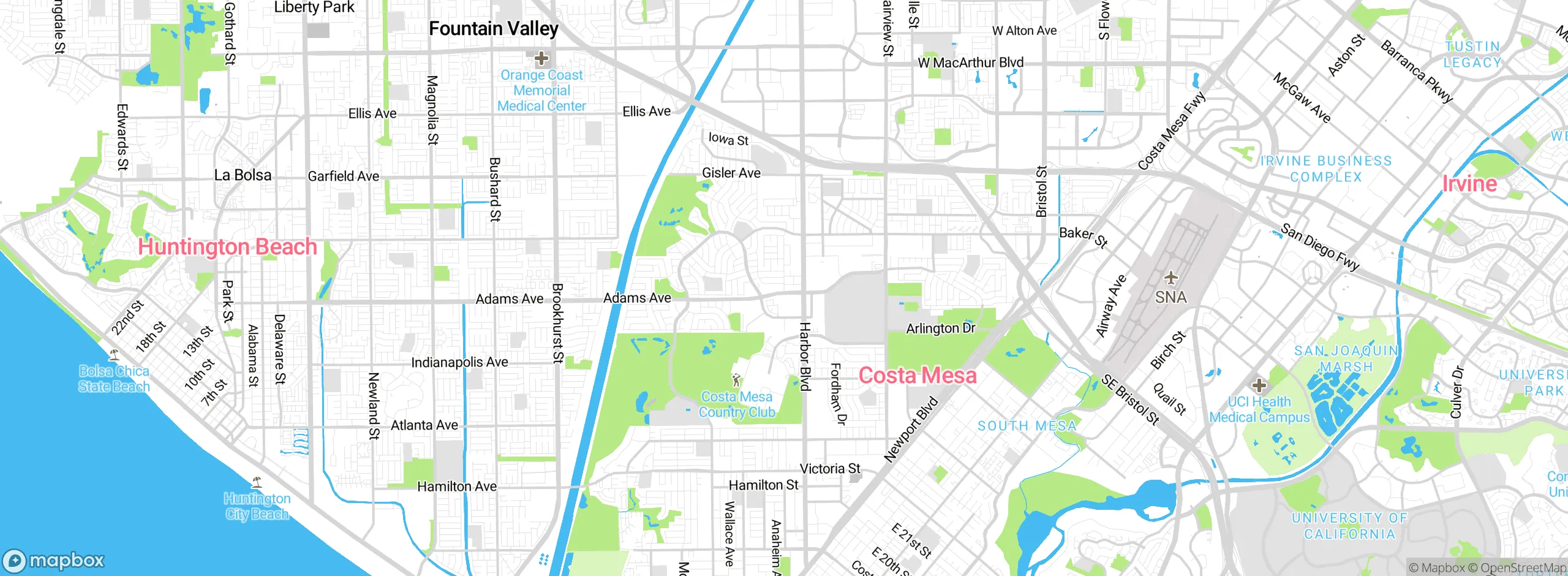 Map showing approximate location