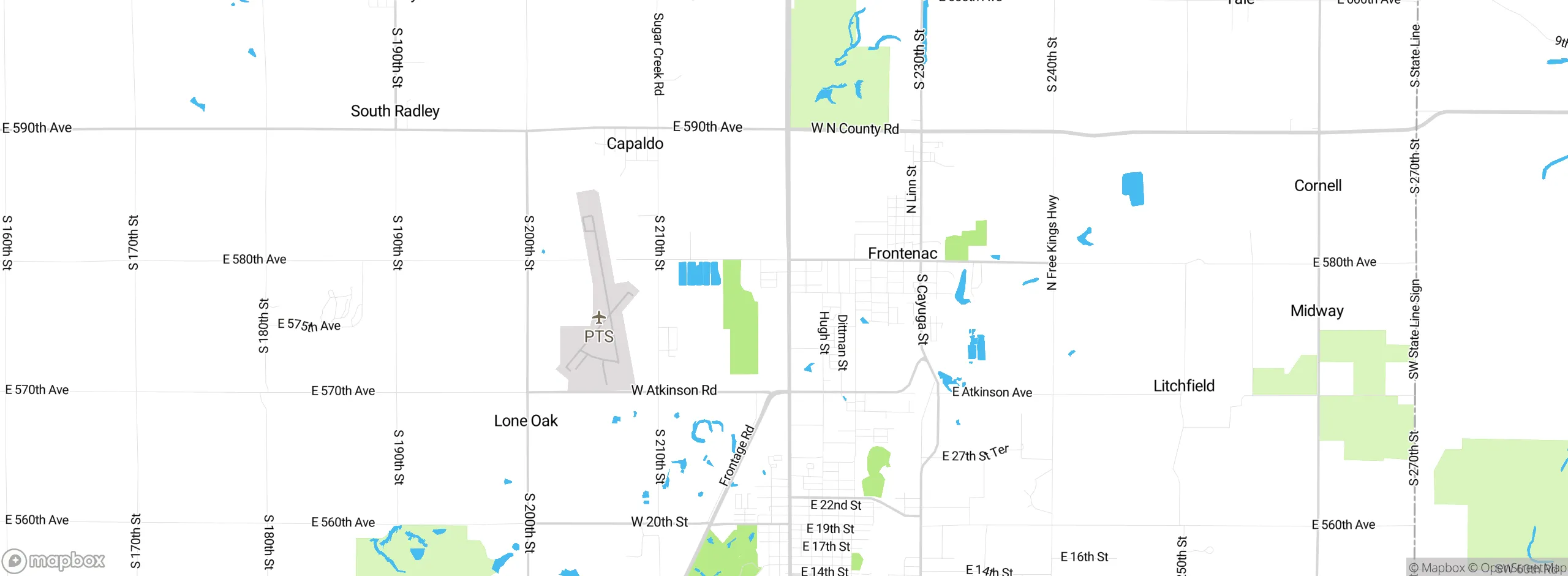 Map showing approximate location