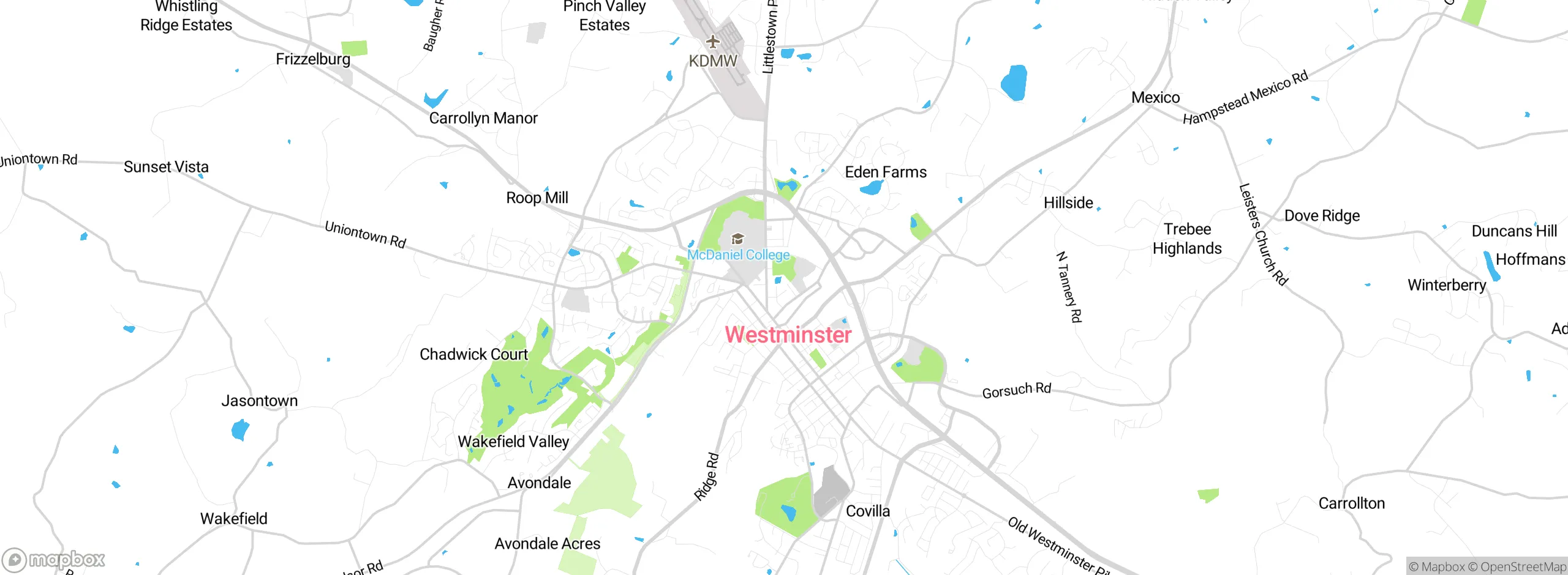 Map showing approximate location