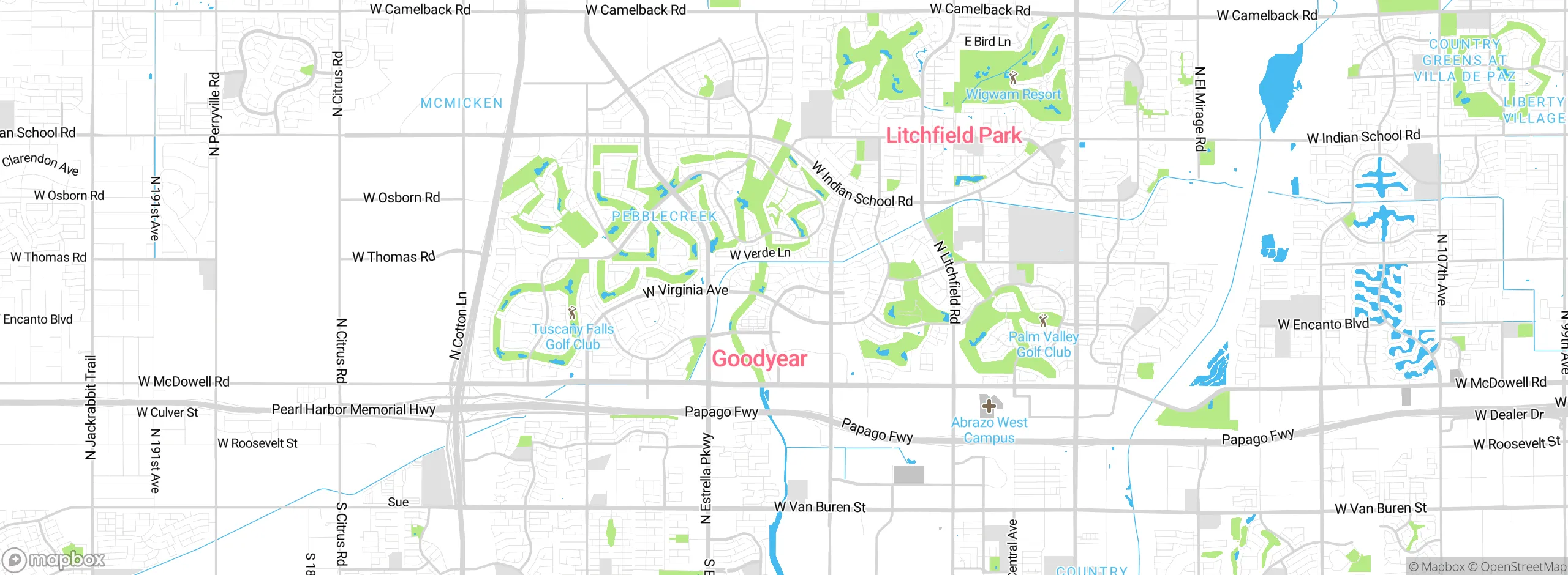 Map showing approximate location