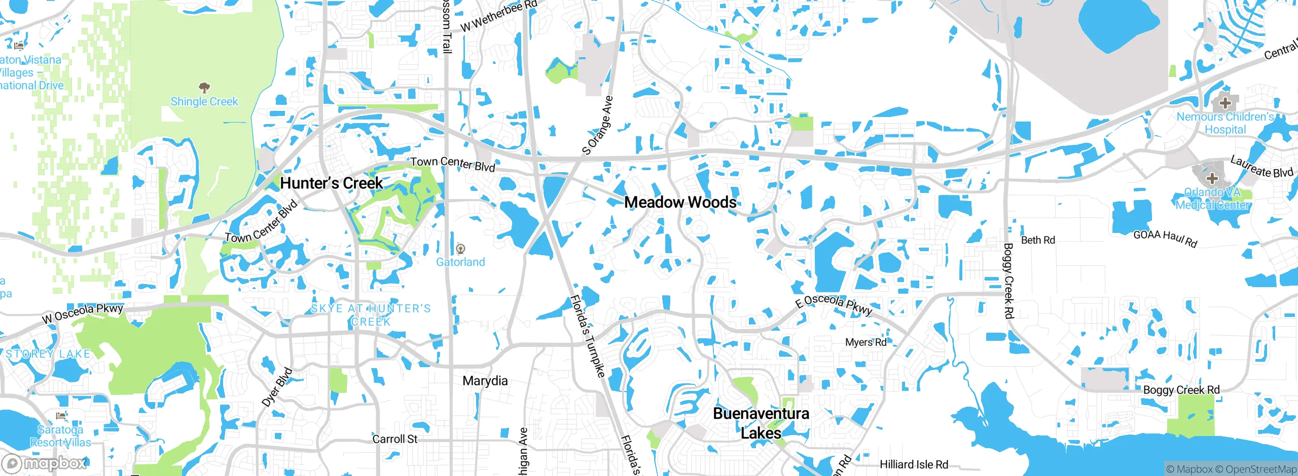 Map showing approximate location