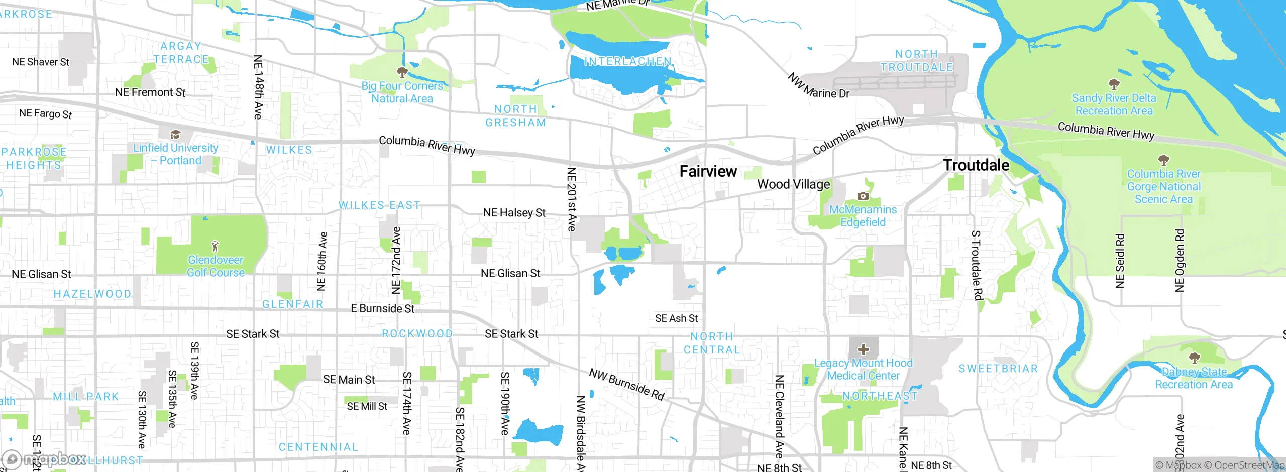 Map showing approximate location