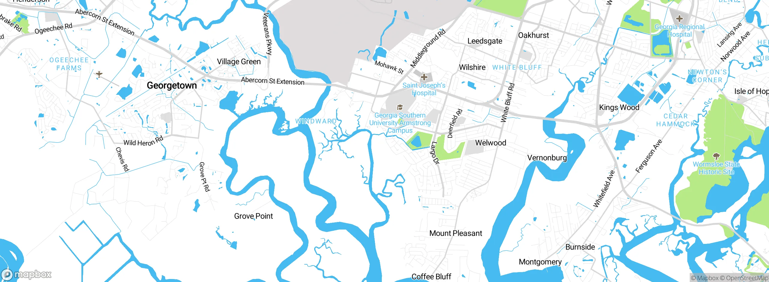 Map showing approximate location
