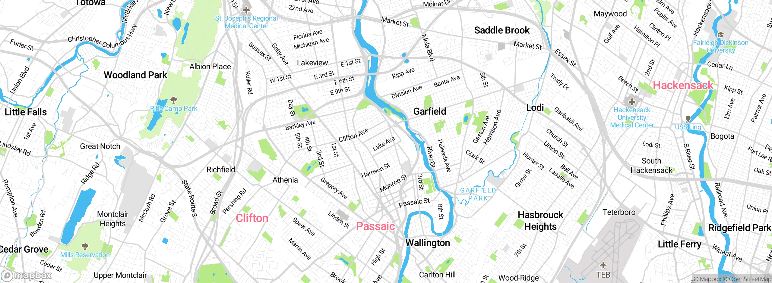 Map showing approximate location