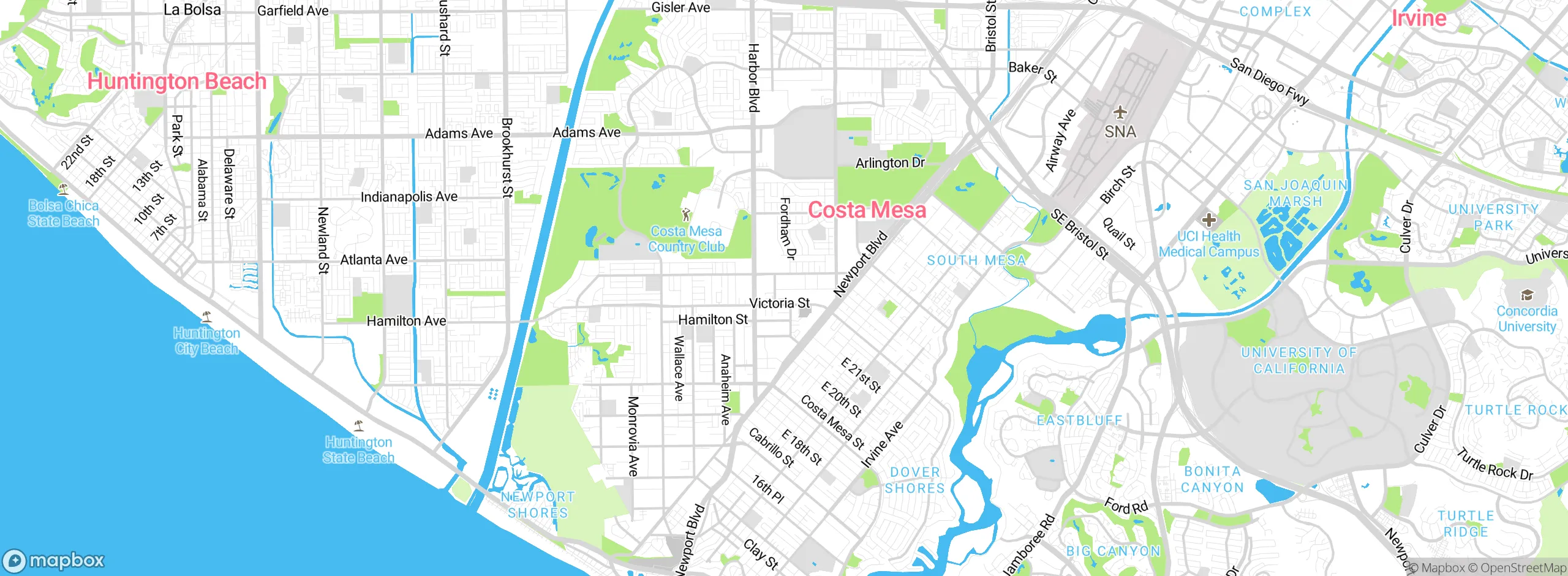 Map showing approximate location