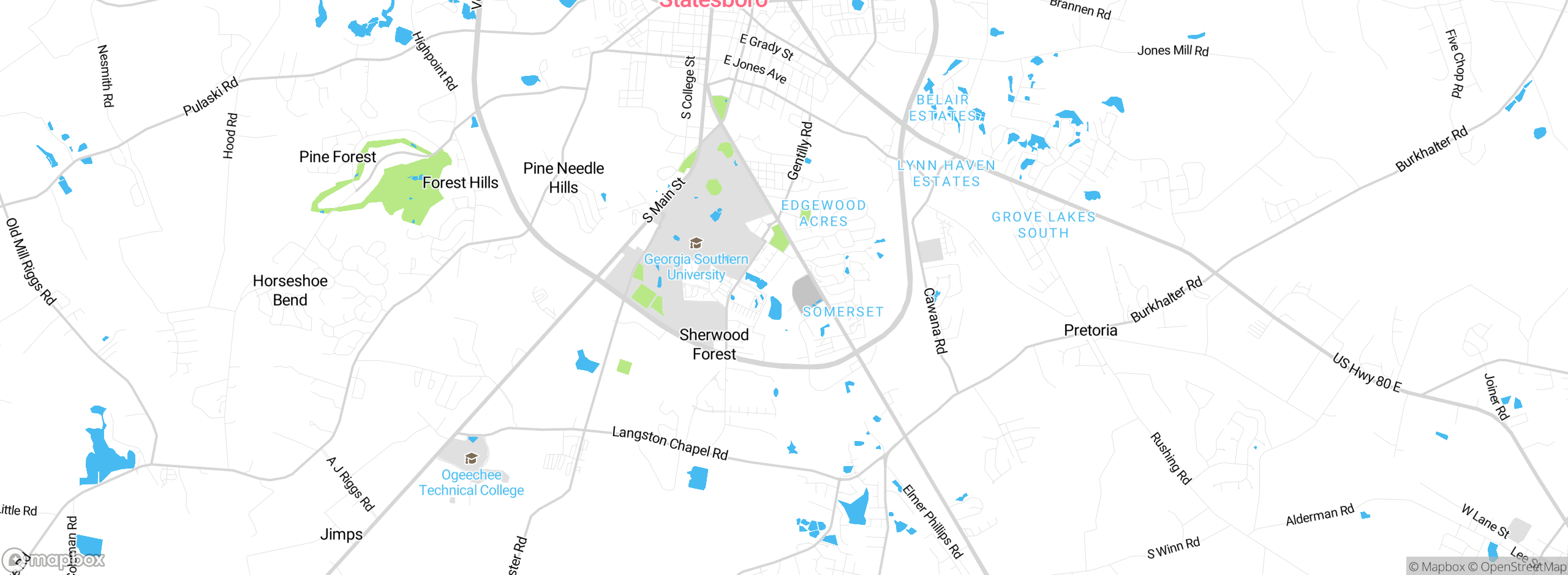 Map showing approximate location