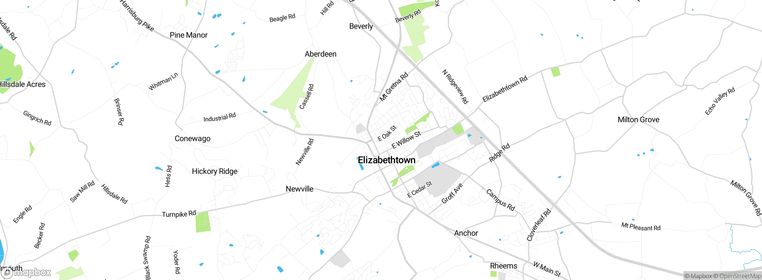Map showing approximate location