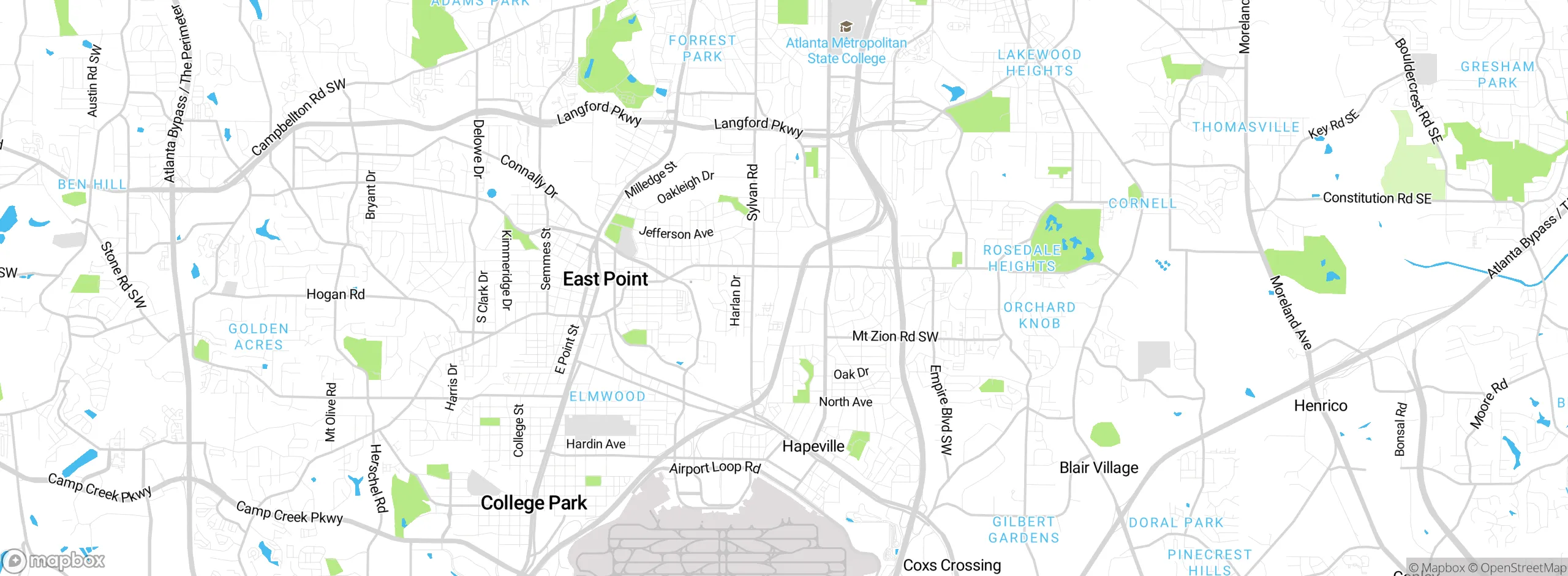 Map showing approximate location