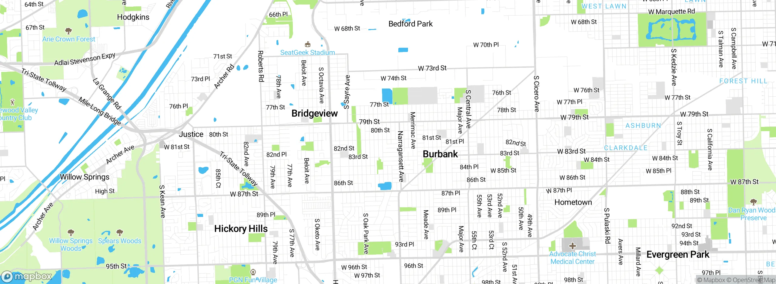 Map showing approximate location