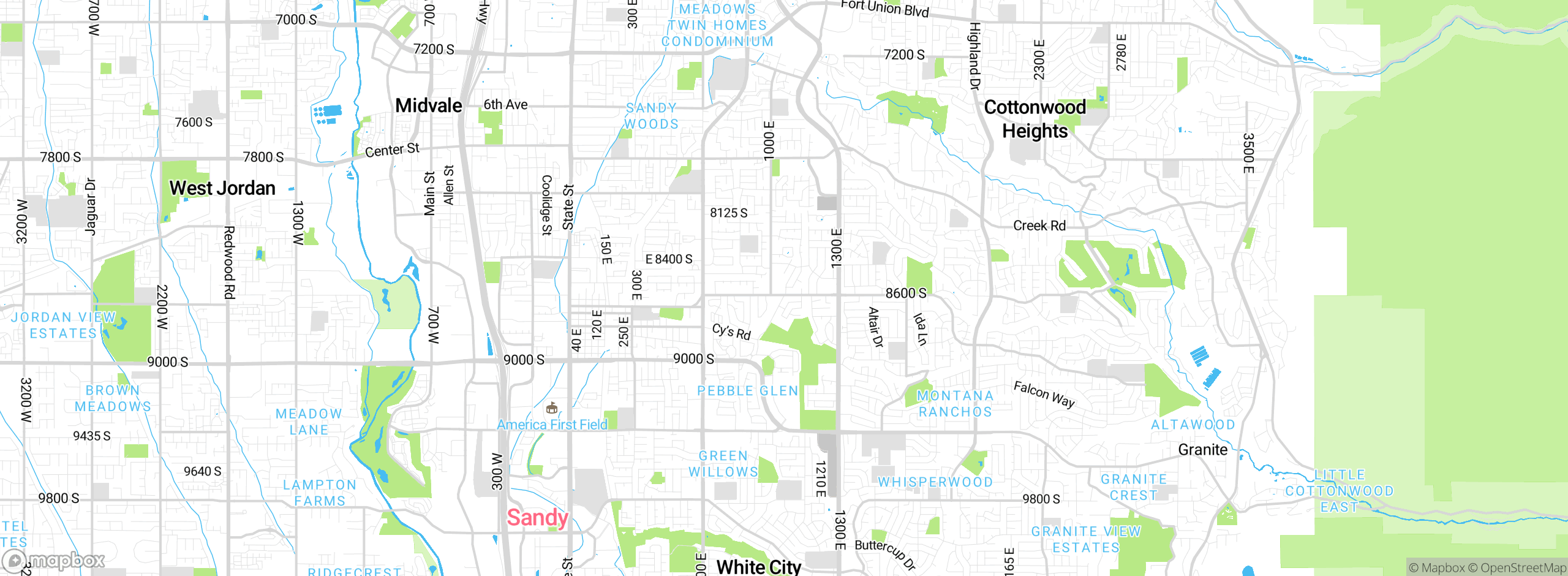 Map showing approximate location