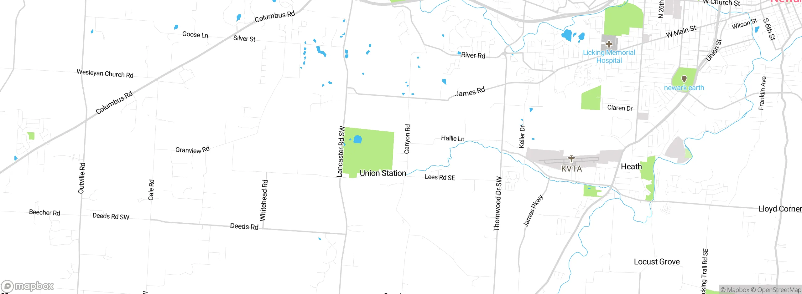 Map showing approximate location