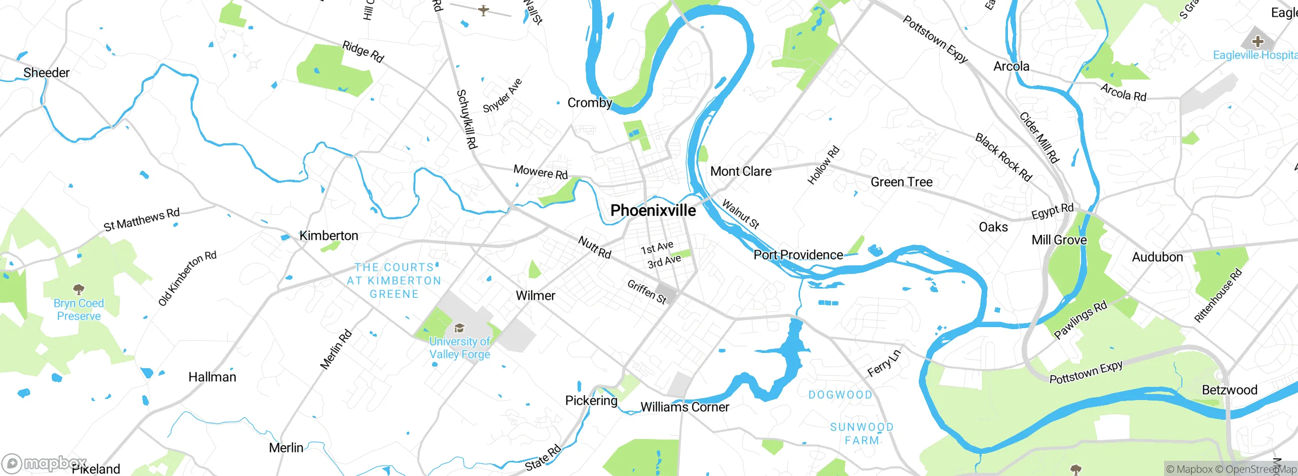 Map showing approximate location
