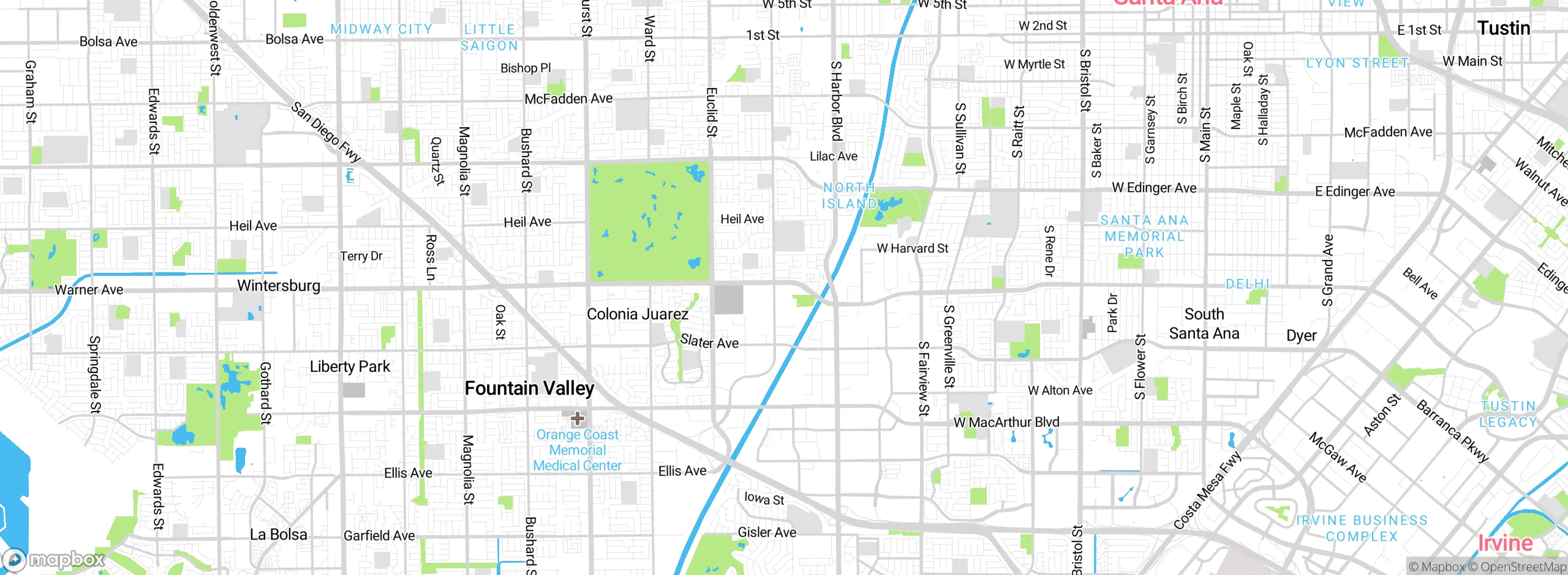 Map showing approximate location