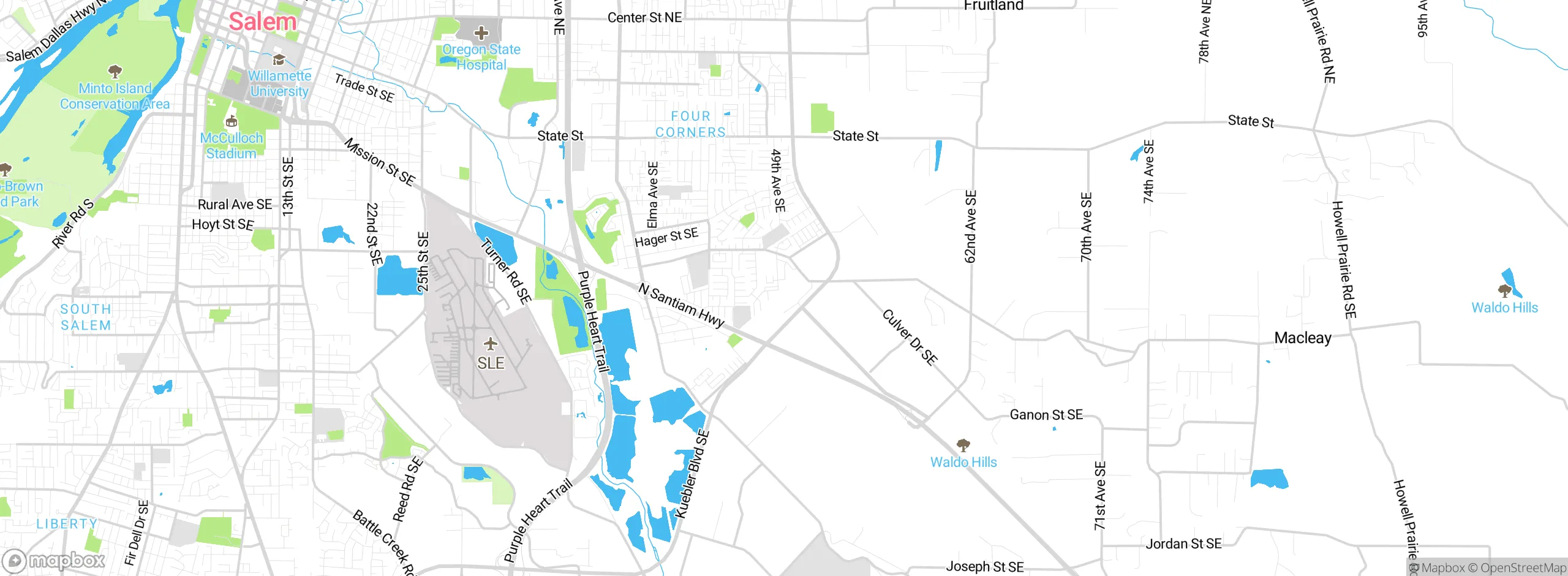 Map showing approximate location