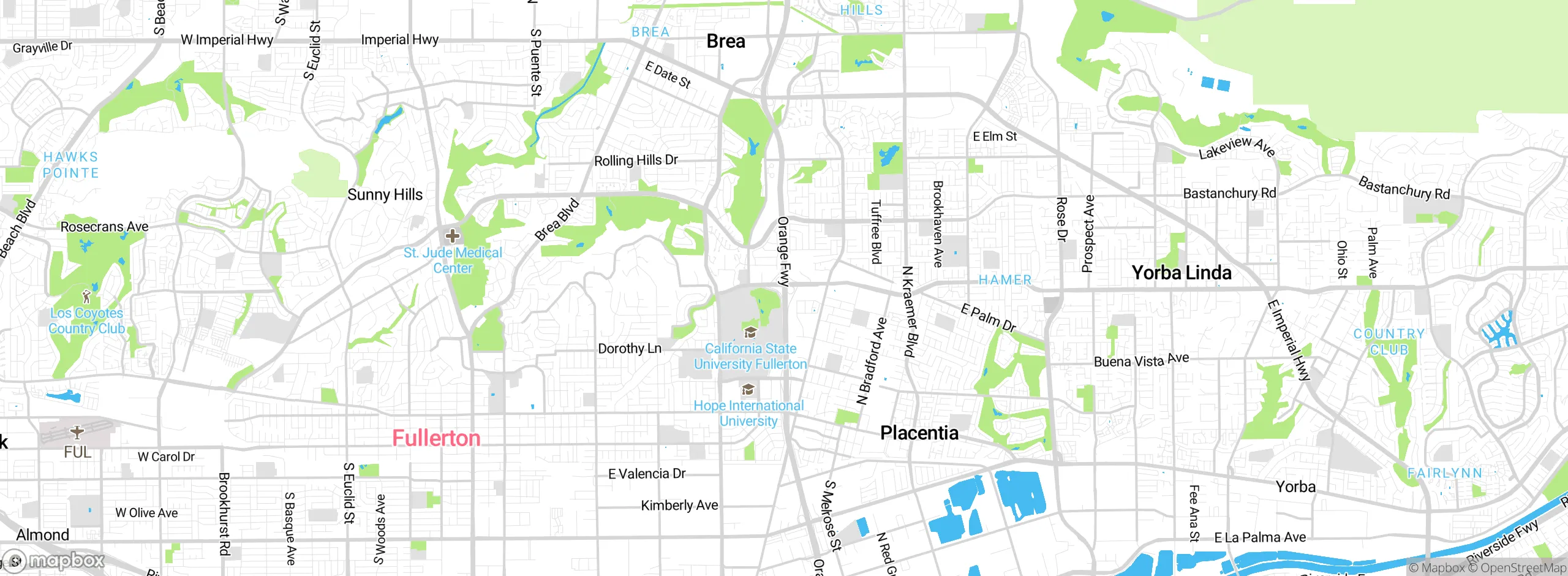 Map showing approximate location